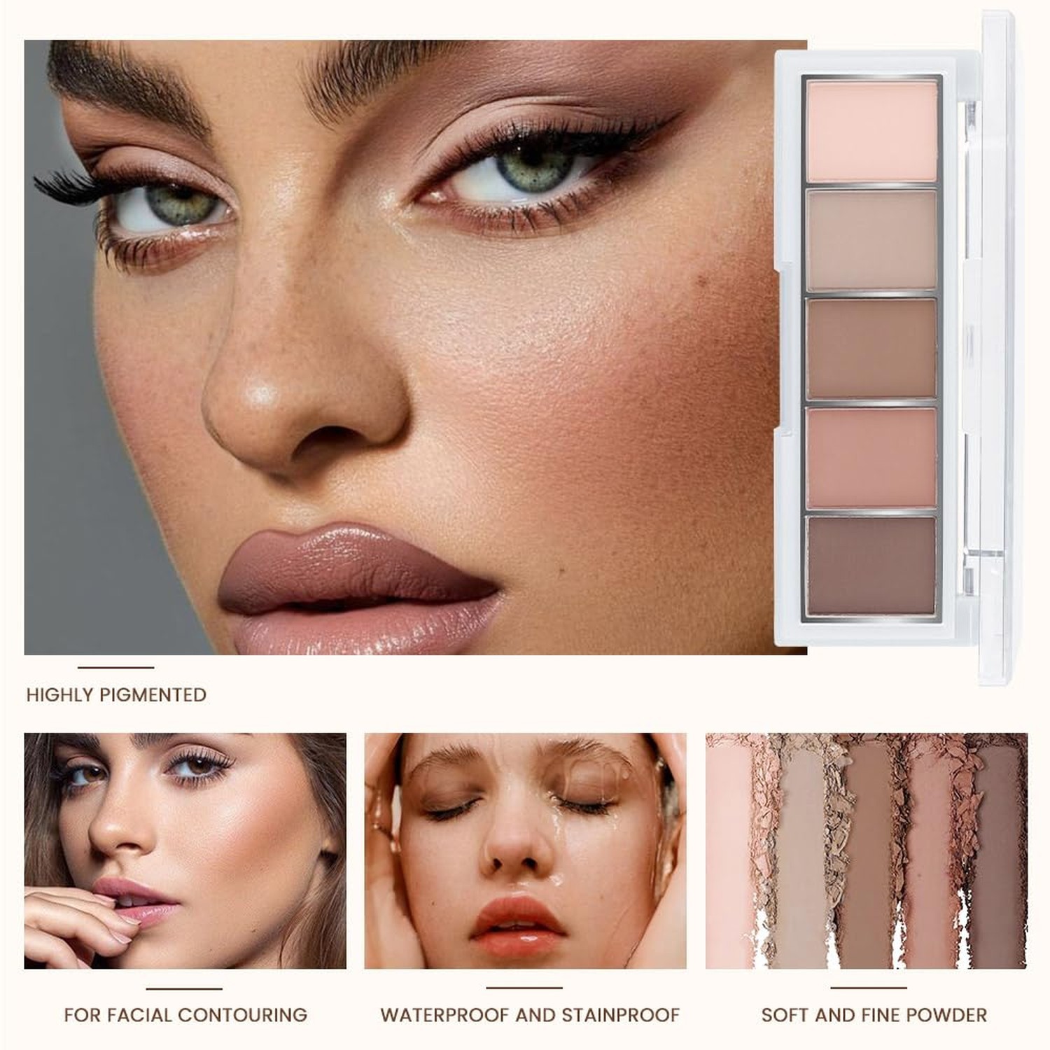 Matte Eyeshadow Palette,Peach Nude Neutral Eye Shadow,Rosy Beige Taupe Brown …