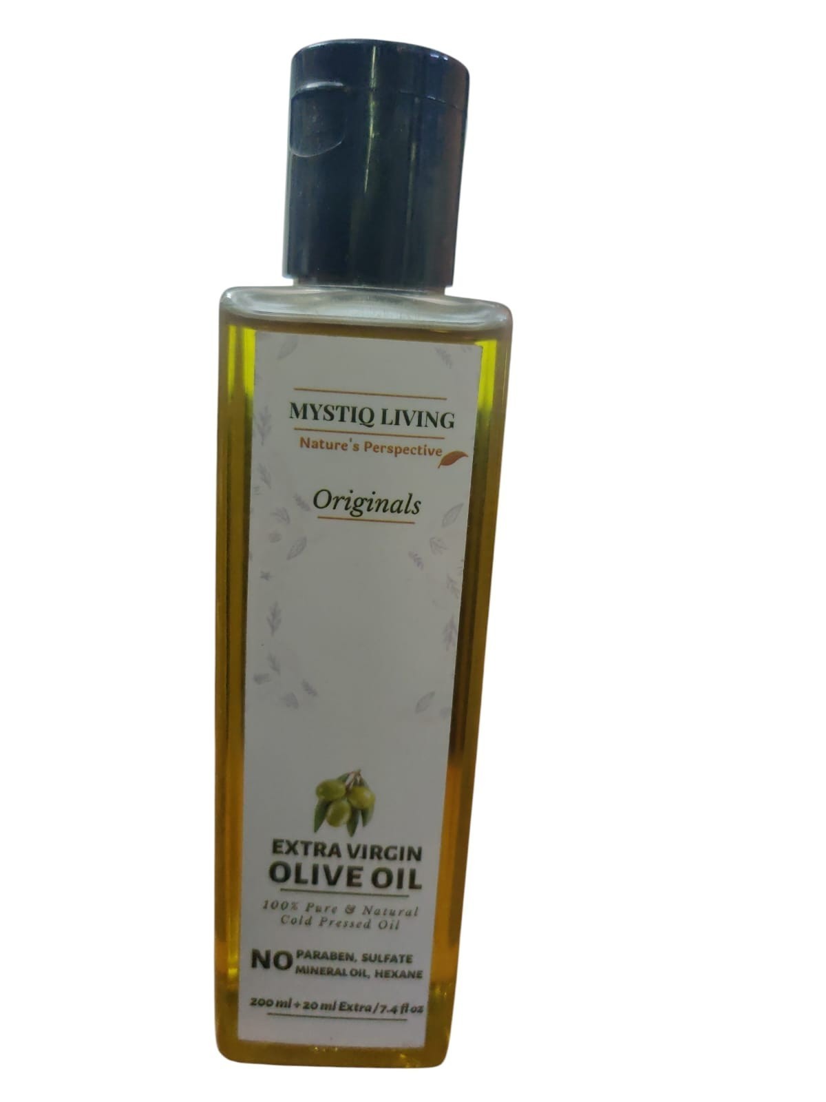 @ Mystiq Living Extra Virgin Olive Oil For Hair Skin & Baby Massage 220ml u285