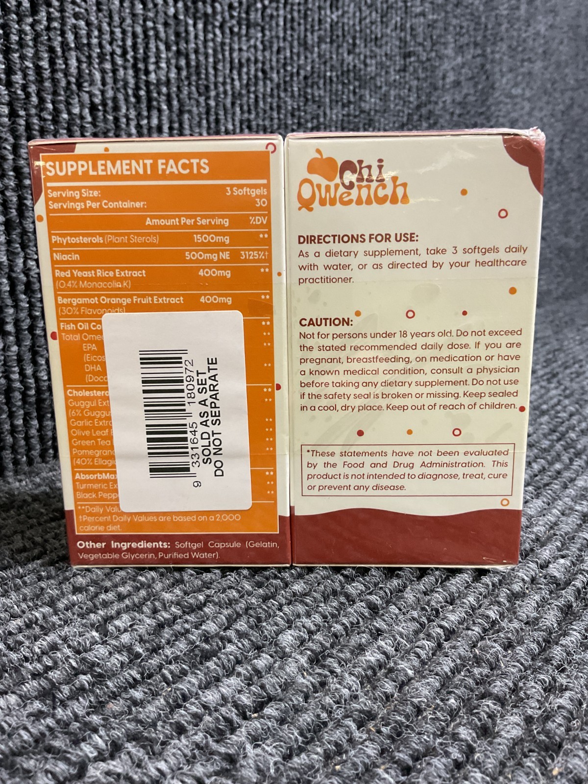 ChiQwench Cholesterol Supplements 3600mg 2 Pack/90 Softgels EXP 04/28 NEW Sealed