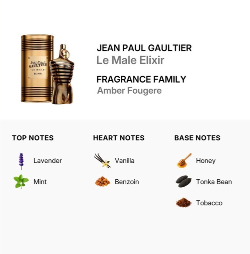 Jean Paul Gaultier Le Male Elixir 4.2 oz Men’s Eau de Parfum