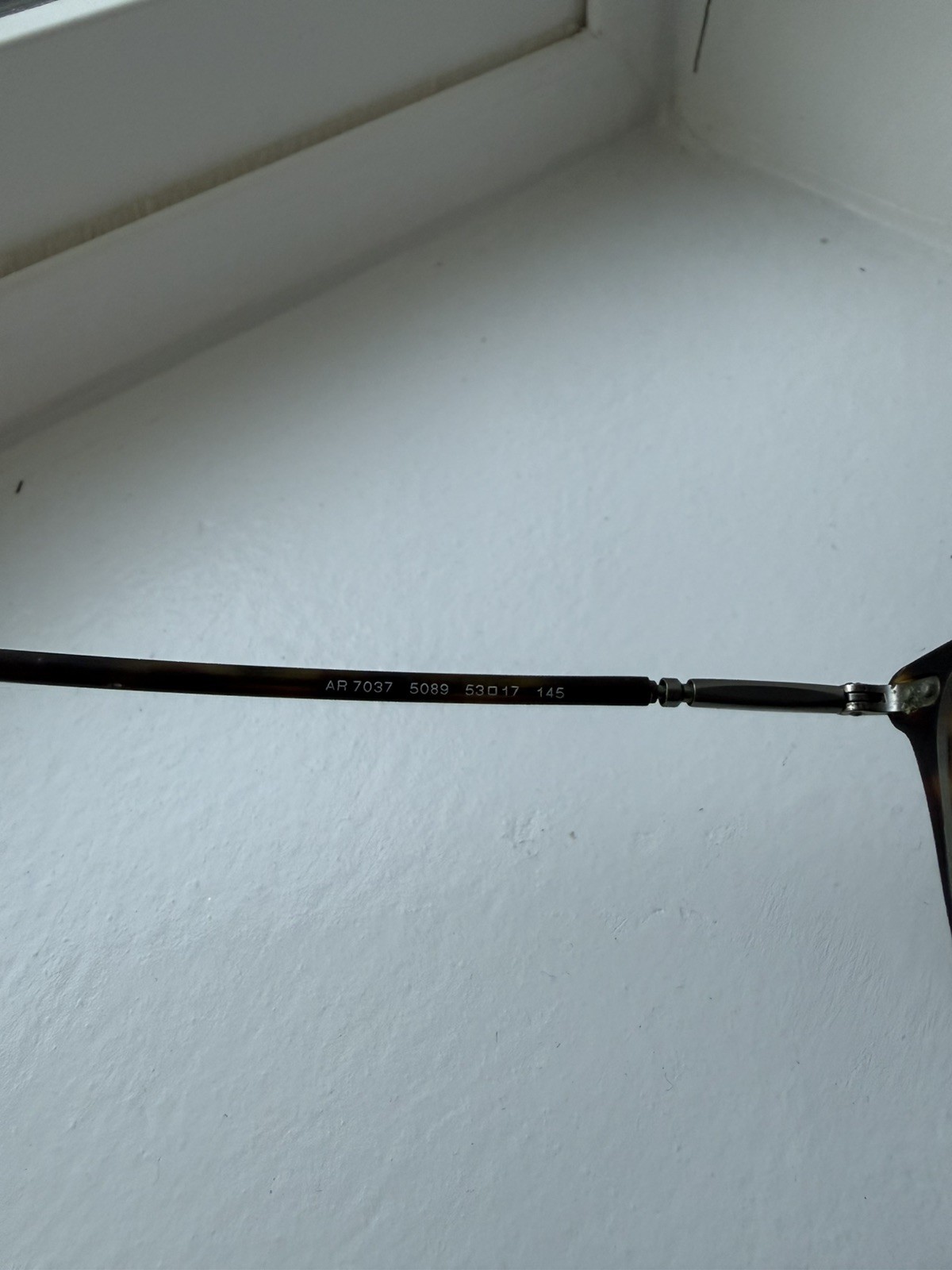 Giorgio Armani Rectangle Man Eyeglasses AR7037 5089 53mm Matte Dark Havana Frame