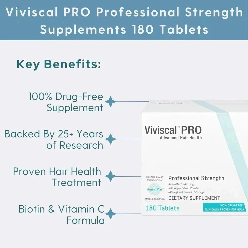 VIVISCAL PRO – Professional Hair Growth Supplement 180 Tablets