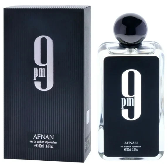 Afnan 9 PM Eau De Parfum Spray, Cologne for Men, 3.4 oz