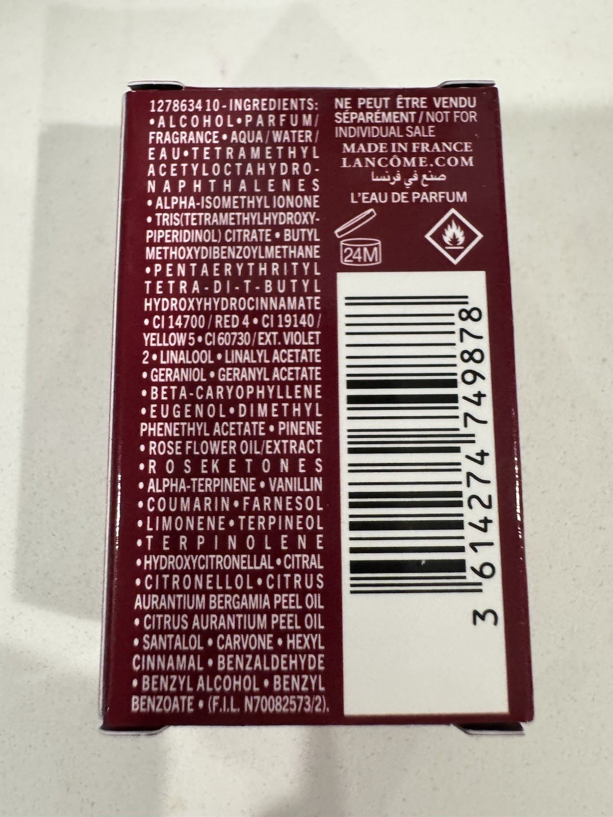 Lancôme La vie est belle L’ELIXIR VERY CHERRY Mini Brand New With Box