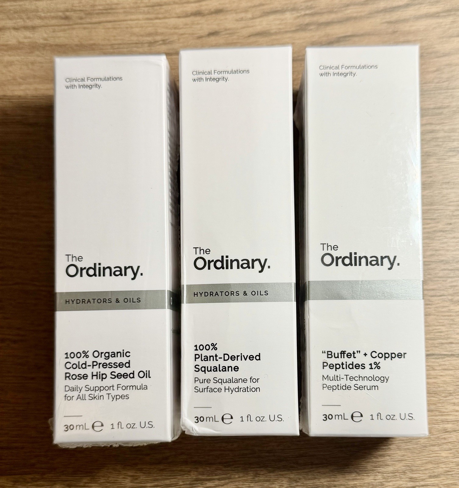 NEW The Ordinary 3 PACKS SKINCARE FACE SERUM SET Anti Aging Buffet Peptide Plant