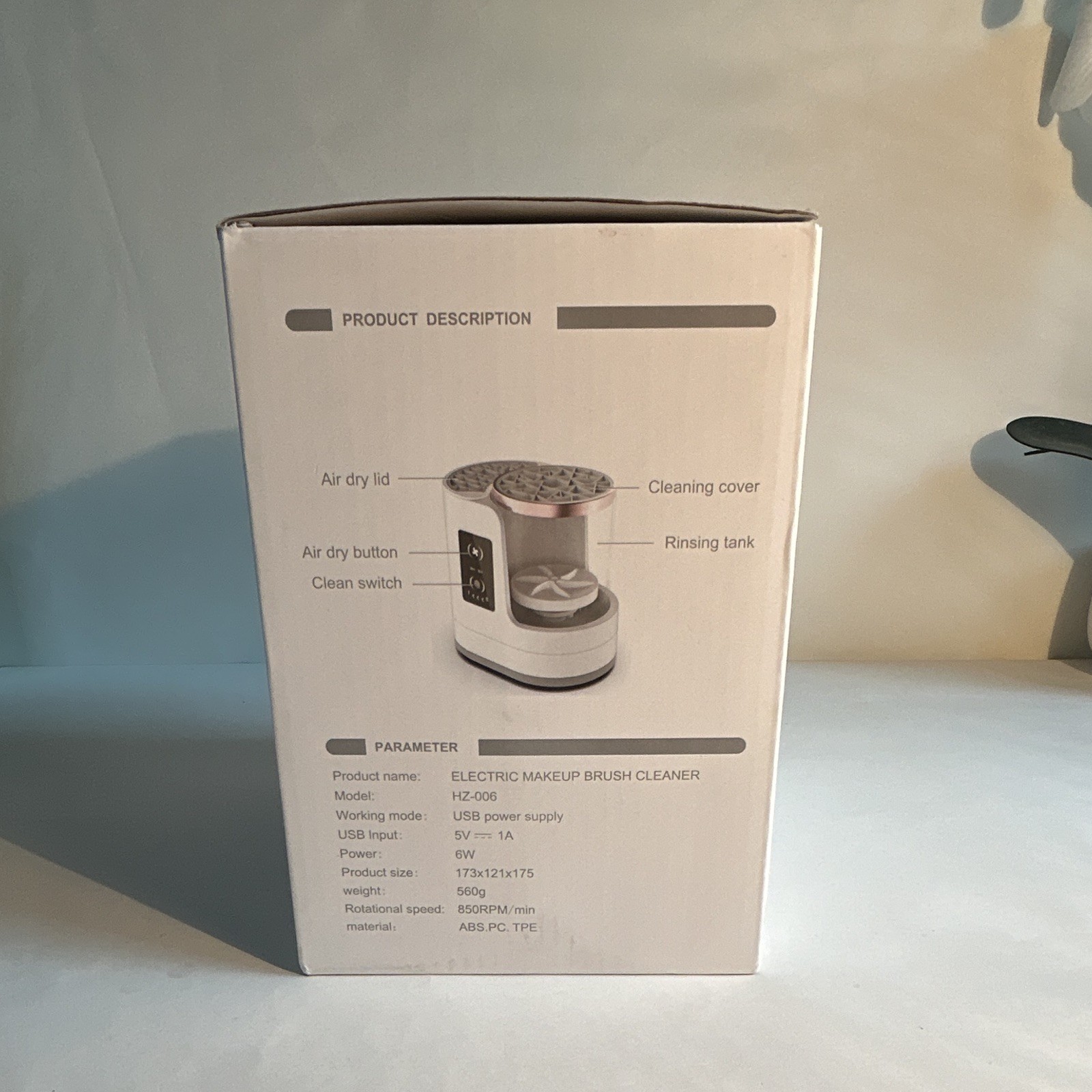 Electric Makeup Brush Cleaning Machine, White, Model/MPN HZ-006