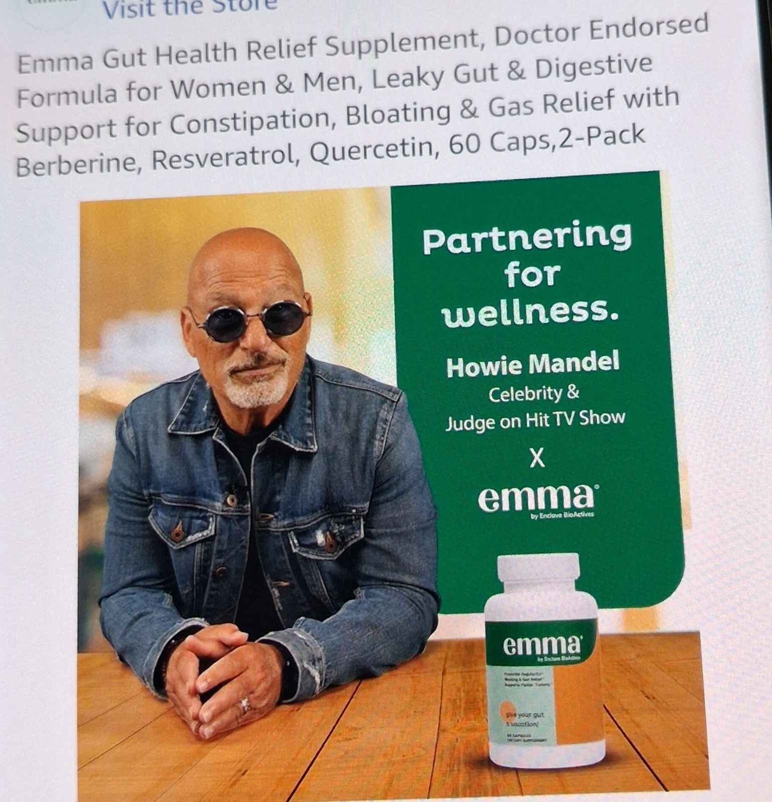 2 Pack Emma Gut Health Supplement 180 Capsules for Bloating Relief & Leaky Gut