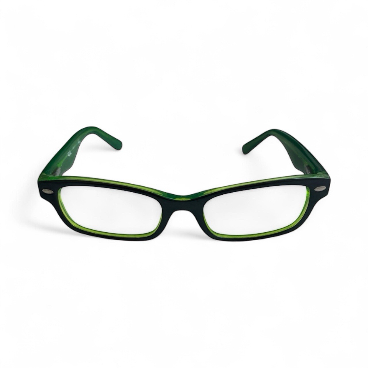 Ray-Ban Kids Frames Eyeglasses Green Black 49-125 Rectangle RB1530 3365 Unisex