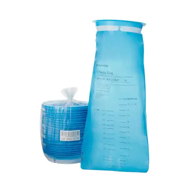 Case of 100 – McKesson 16-EB40FLOZ Disposable Twist Close Emesis Bag 40 fl oz