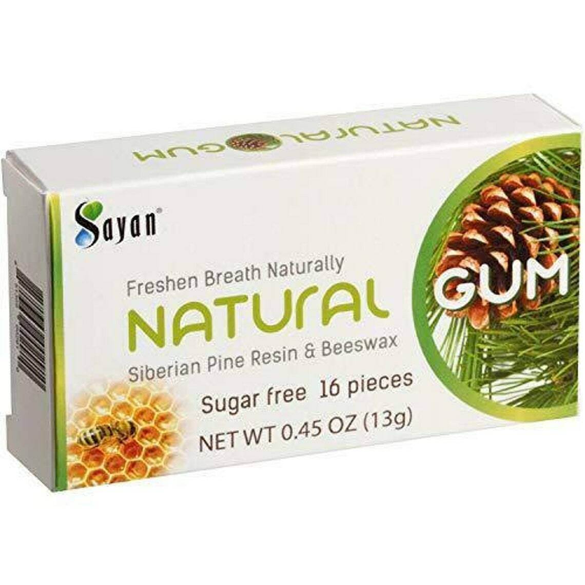 Sugar Free Chewing Gum All Natural Larch or Pine Tree Resin Flavor with Beeswax