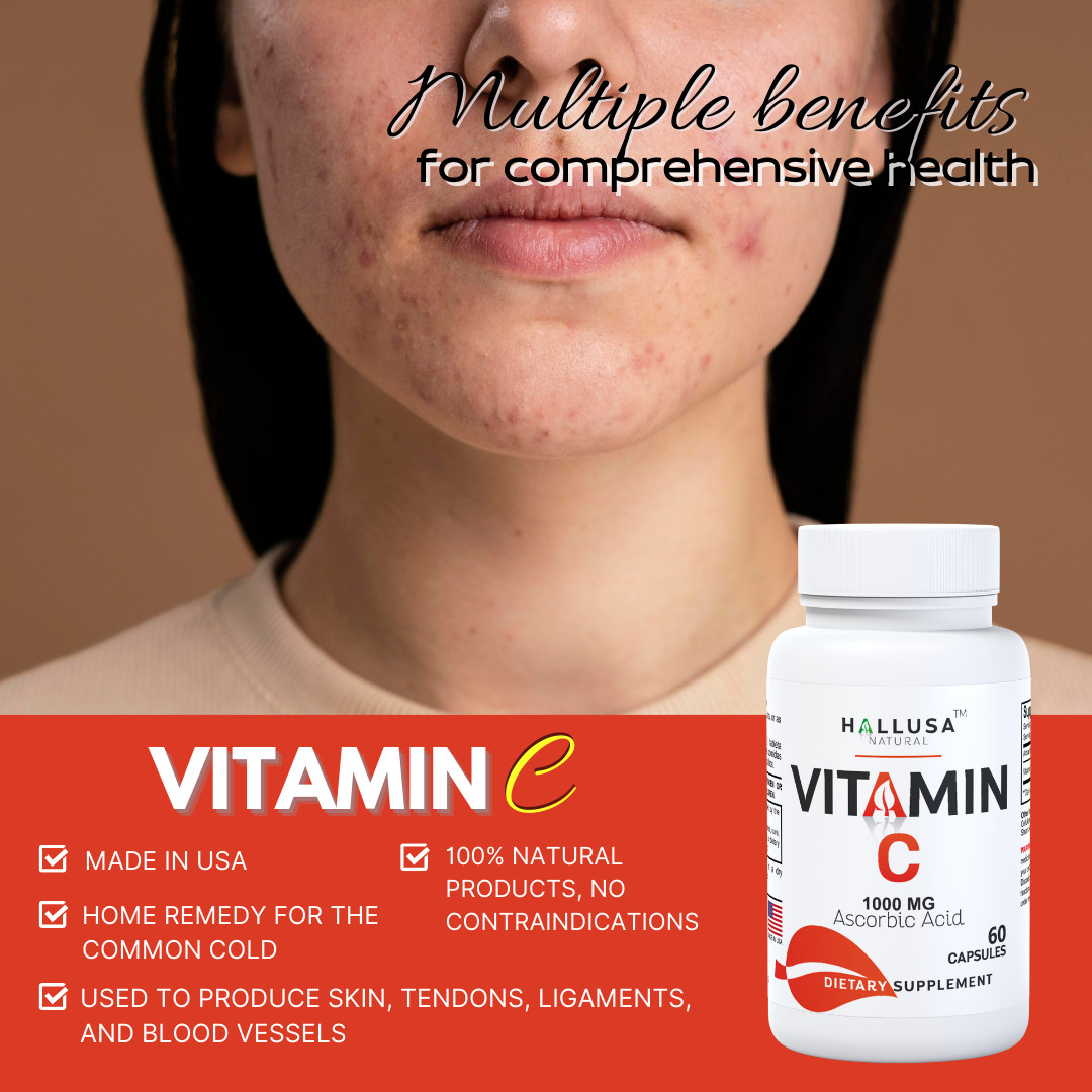 VITAMIN C 1000mg – Powerful Antioxidant – Immune System – Supplement – 60 Cap