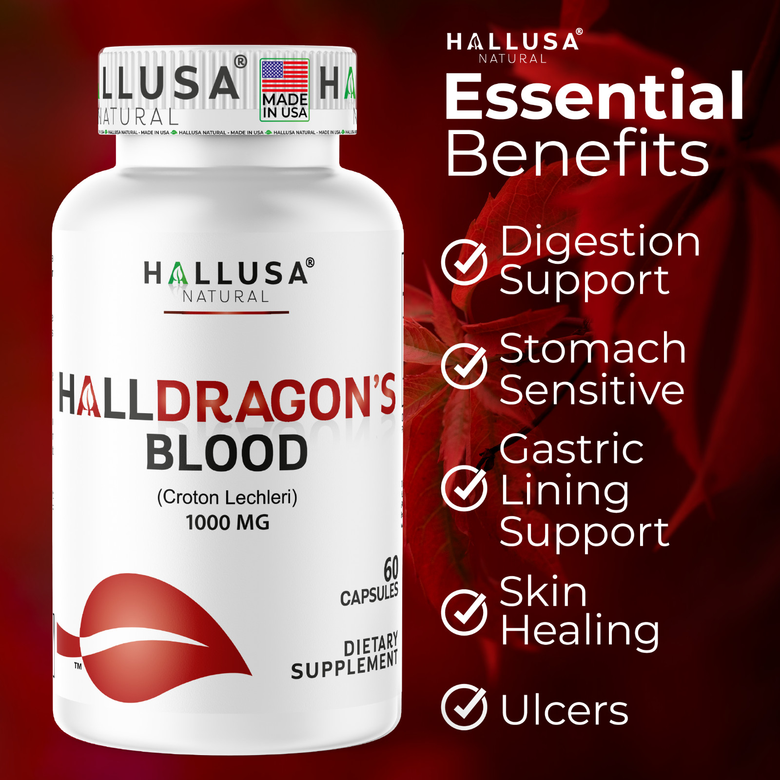 SANGRE DE DRAGO – Cicatrización de Heridas – Antioxidante – Úlceras 60 Cap