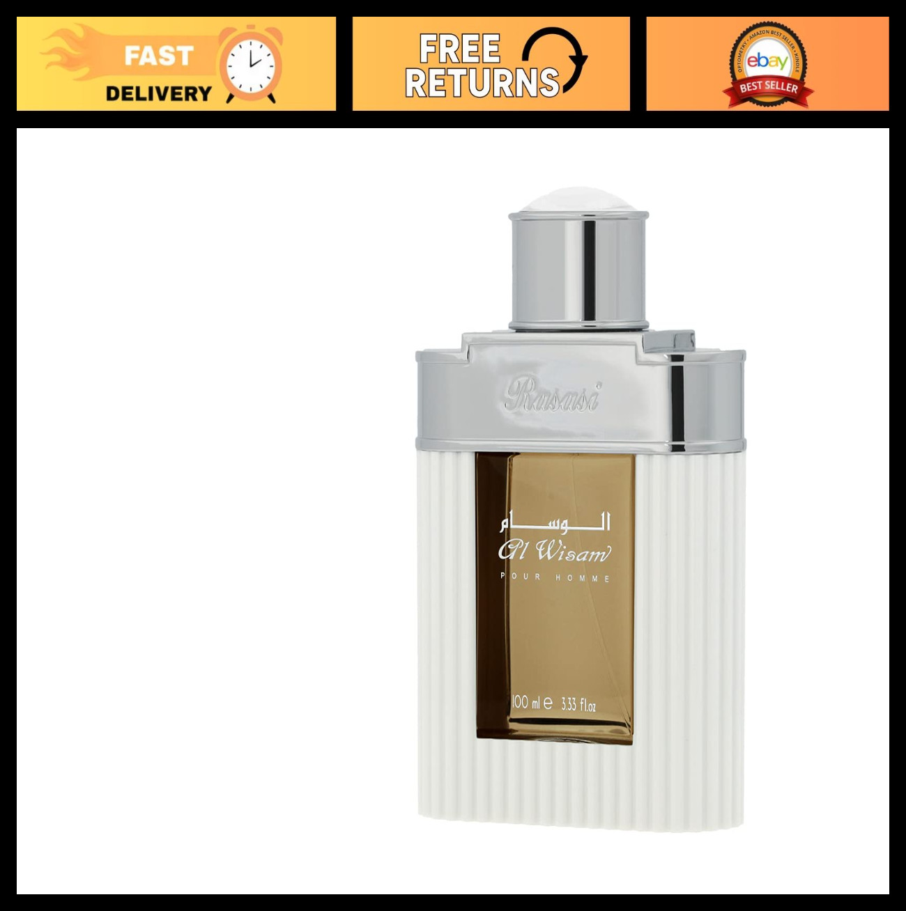 Men’s EDP 100ML | Floral Sandalwood Musk Amber Fragrance | Long-lasting Scent