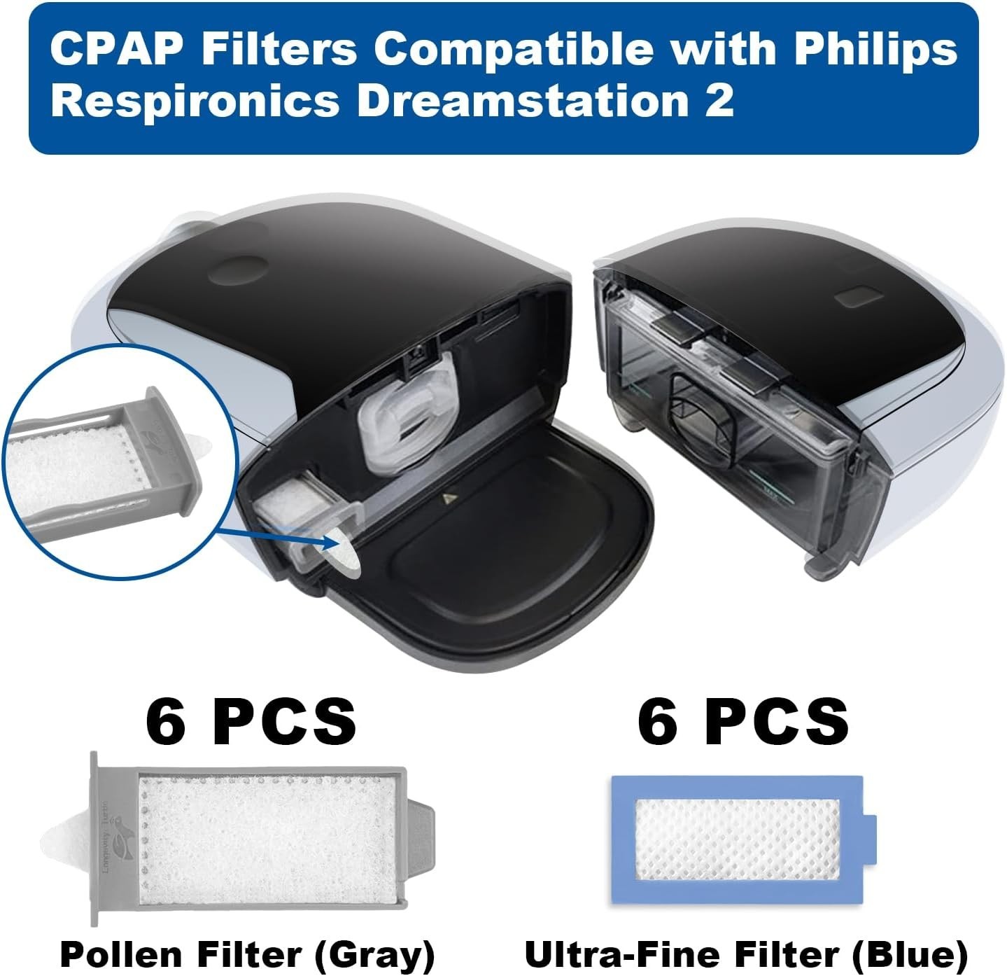 Complete Replacement Filter Kit for DreamStation 2 – 12 PCS Filtration Solution