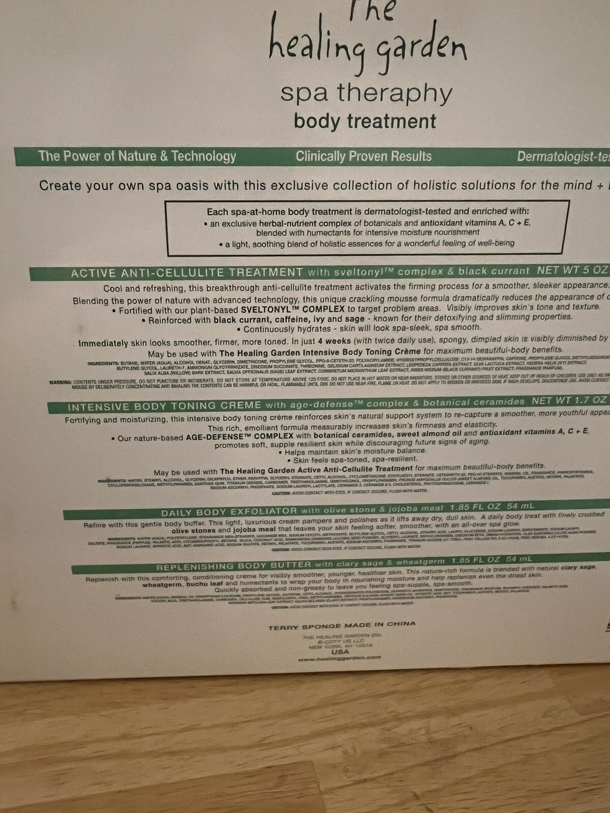 THE HEALING GARDEN NIB SPA THERAPY GIFT SET Read Description