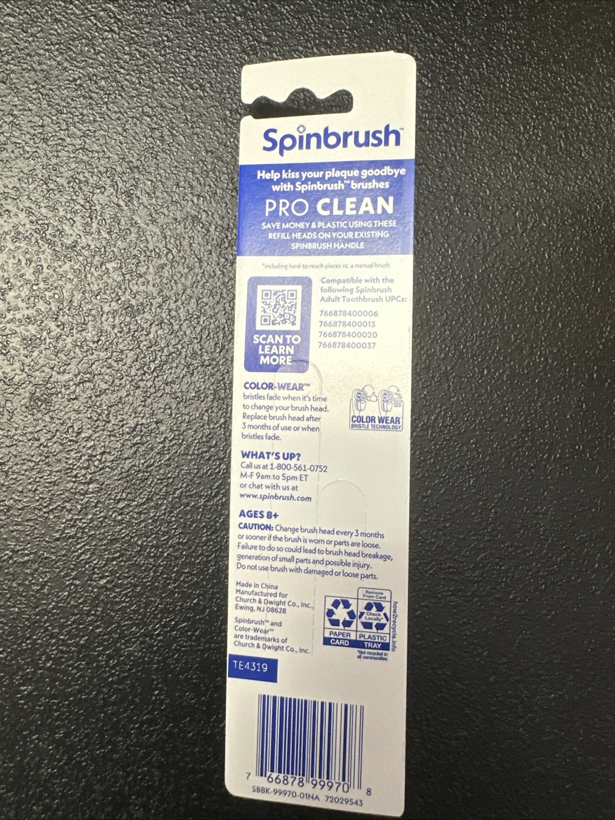 Case of 24 SpinBrush Pro Clean Dual Action, 2 Count Replacement Heads [NEW]
