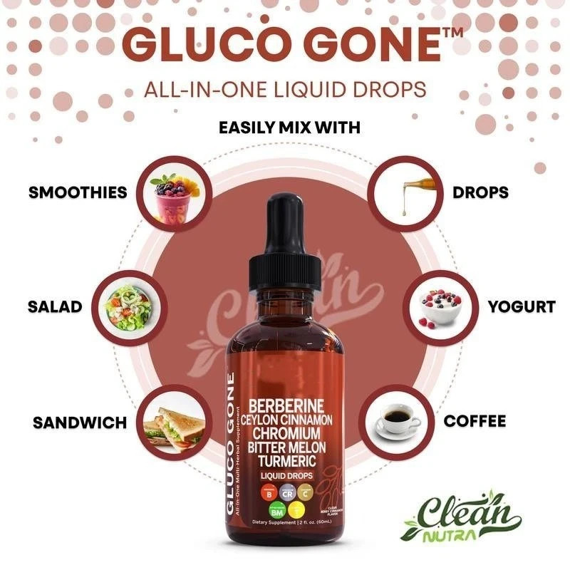 Berberine 3000mg Gymnema/Apple Cider Vinegar/Chromium/Ceylon Cinnamon 2oz Drops