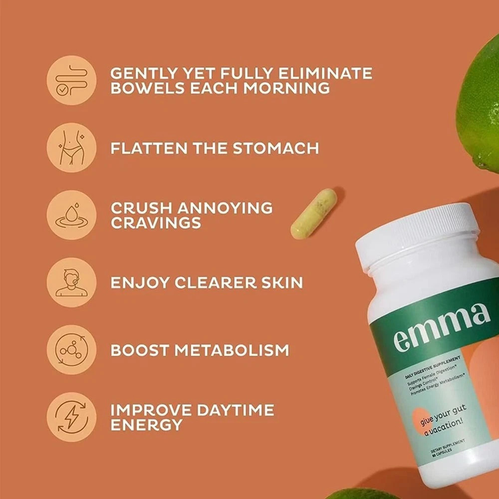 3 Pack Emma Gut Health Supplement 180 Capsules for Bloating Relief & Leaky Gut