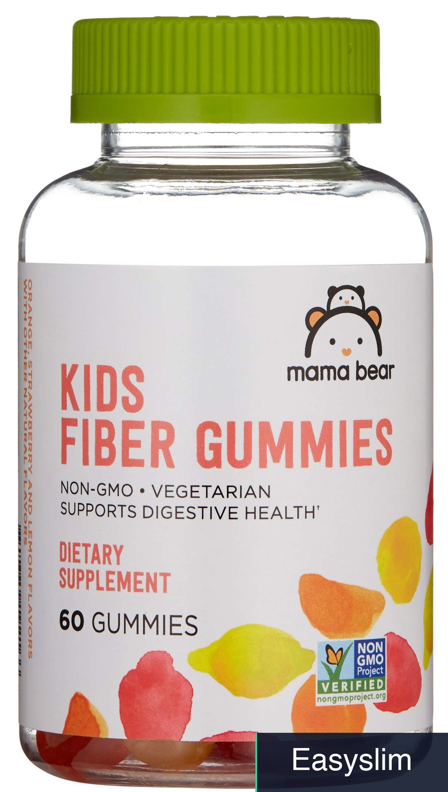 Fiber Gummies for Kids Orange Flavor 60 Count Non-GMO Vegan Gluten Free