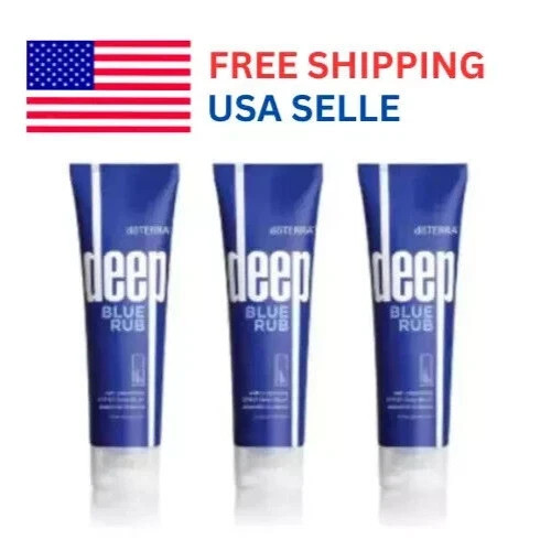 3 PACK DoTERRA Deep Blue doterra Rub Body Cream – 4 oz EXP:03/2027 +