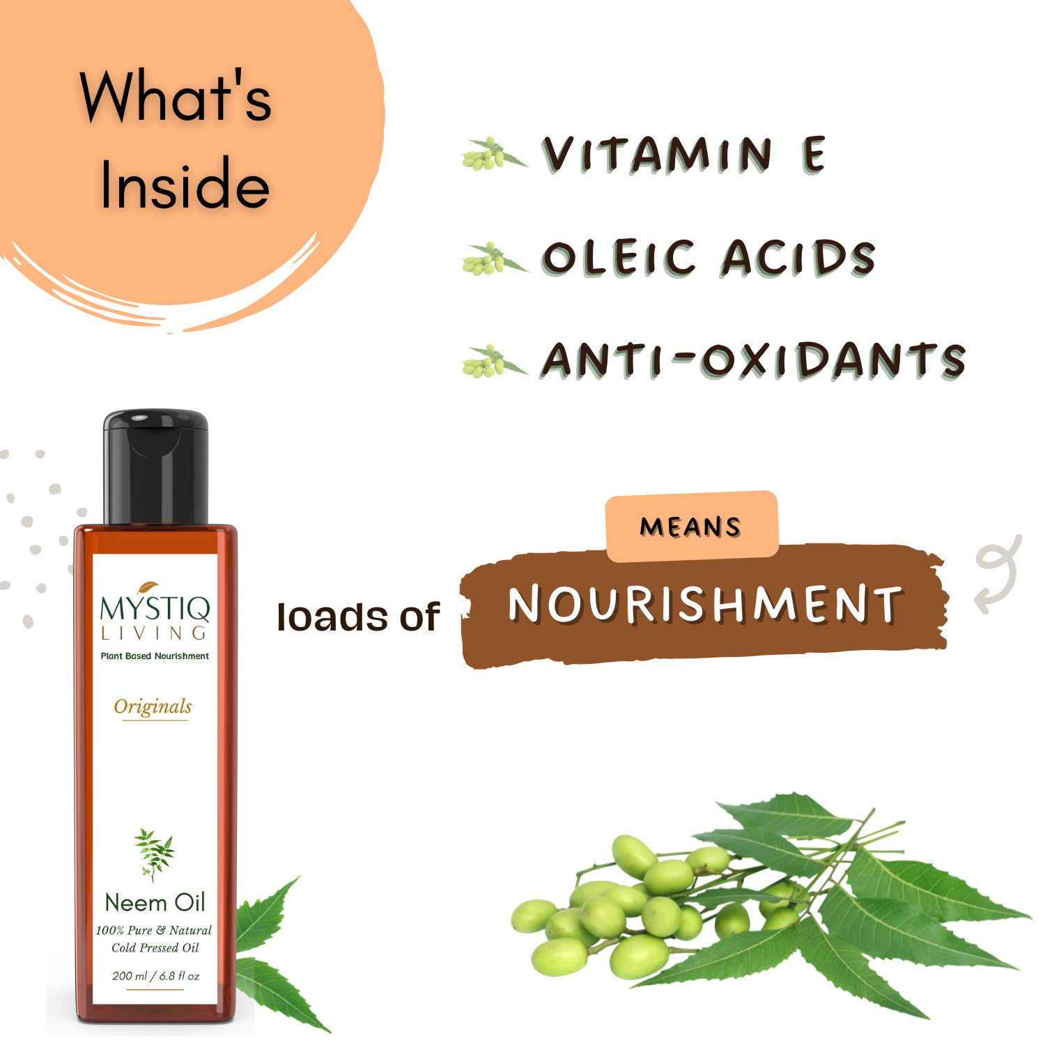 Mystiq Living Originals – Neem Oil – 200 ML
