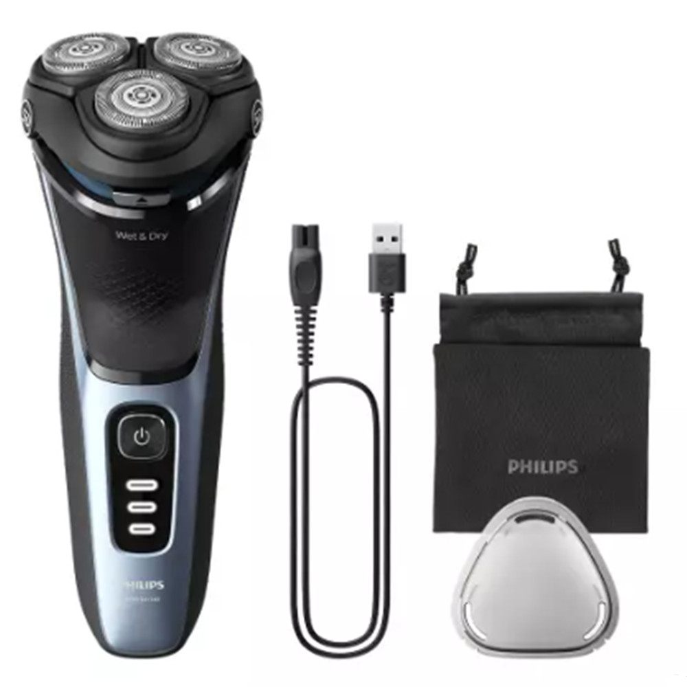 Philips Series 3000 S3243/12 Wet & Dry Electric Shaver Storm Blue New