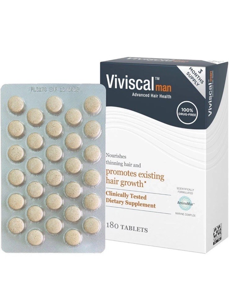 Viviscal Men’s Hair Growth Supplements 180 Tablets – 3 Month Supply Ex:9/27 NWBD