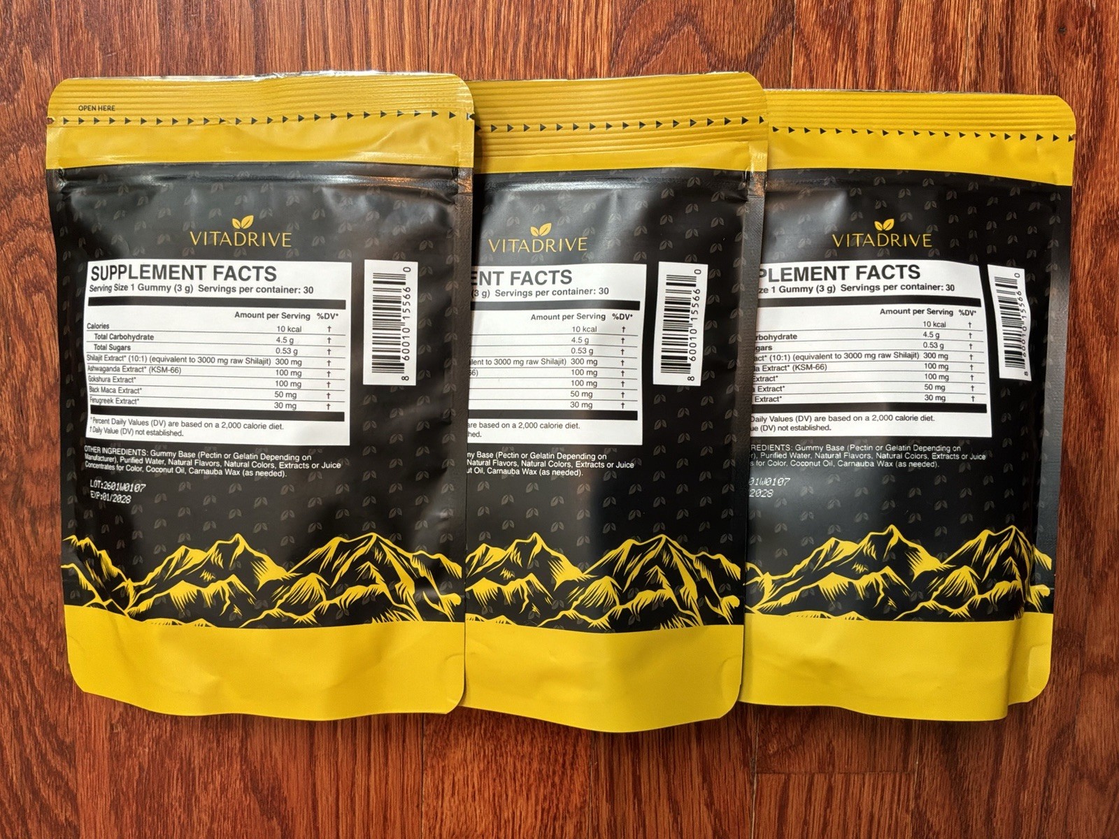 Vitadrive Himalayan Shilajit Gummies 3 Pack