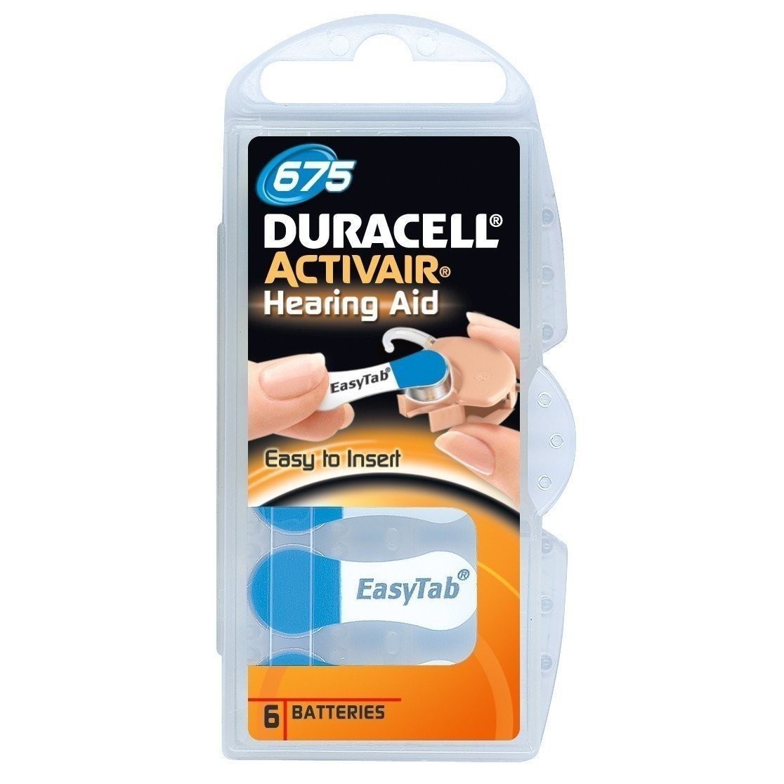 Duracell Hearing Aid Batteries Size: 675 (6 Batteries)