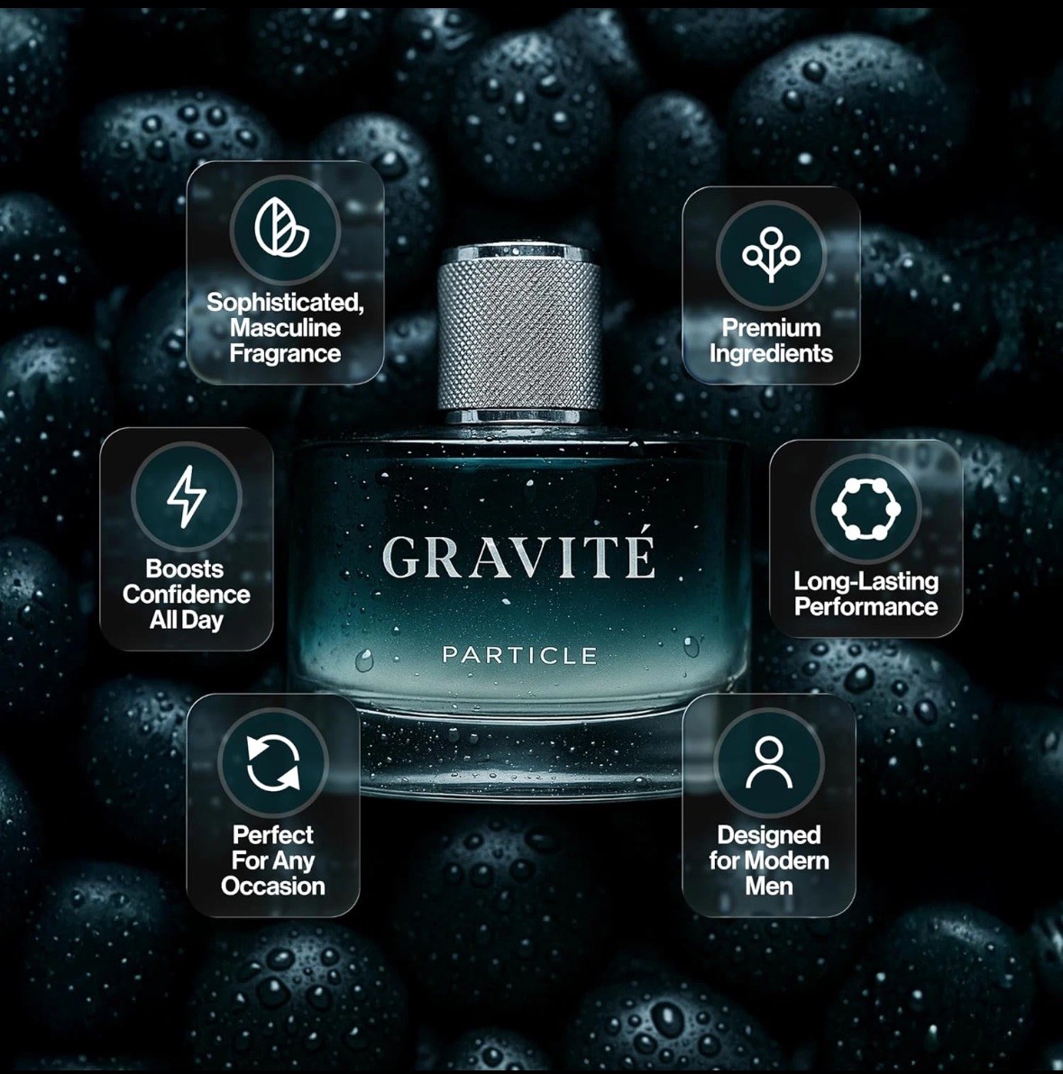 PARTICLE GRAVITE COLOGNE FOR MEN, EAU DE PARFUME 3.38oz NEW open box