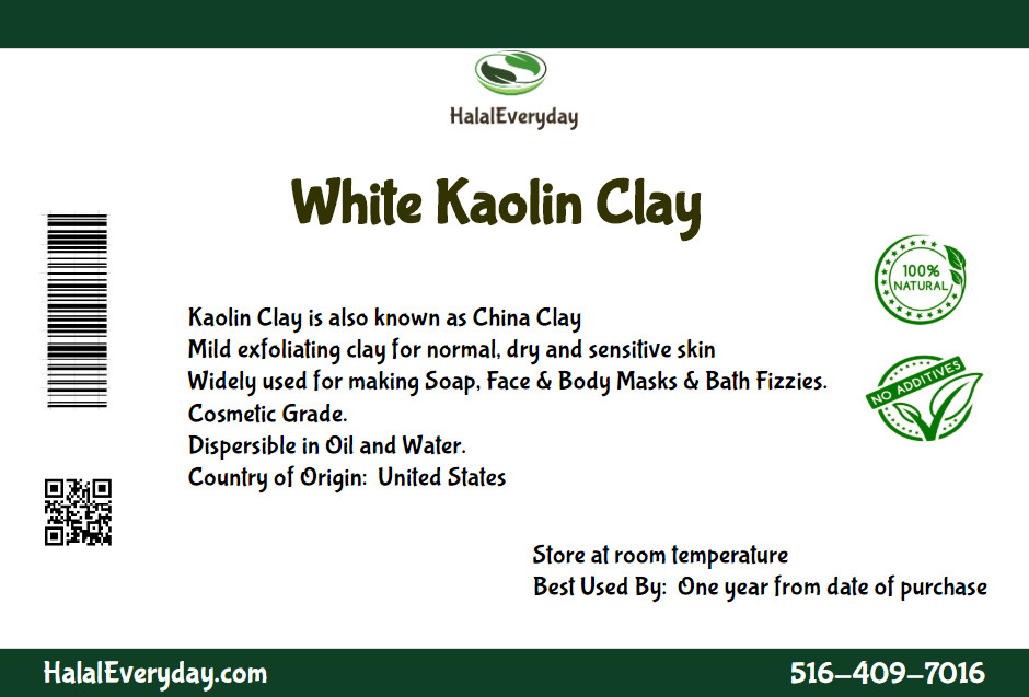 Kaolin Clay 3 LB. – White (China Clay) Powder Face Body Mask Cosmetic 100% Pure