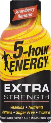 5-Hour Energy Extra Strength Sugar Free Strawberry/Banana 1.93 oz. ( Pack of 12)