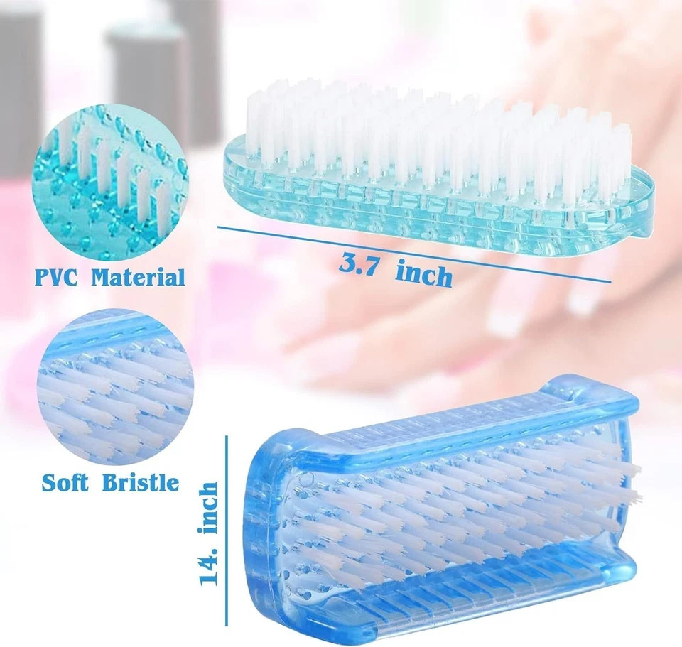 4PCS Double Sided Nail Cleaning Brush Fingernail Hand Scrub Brush Set