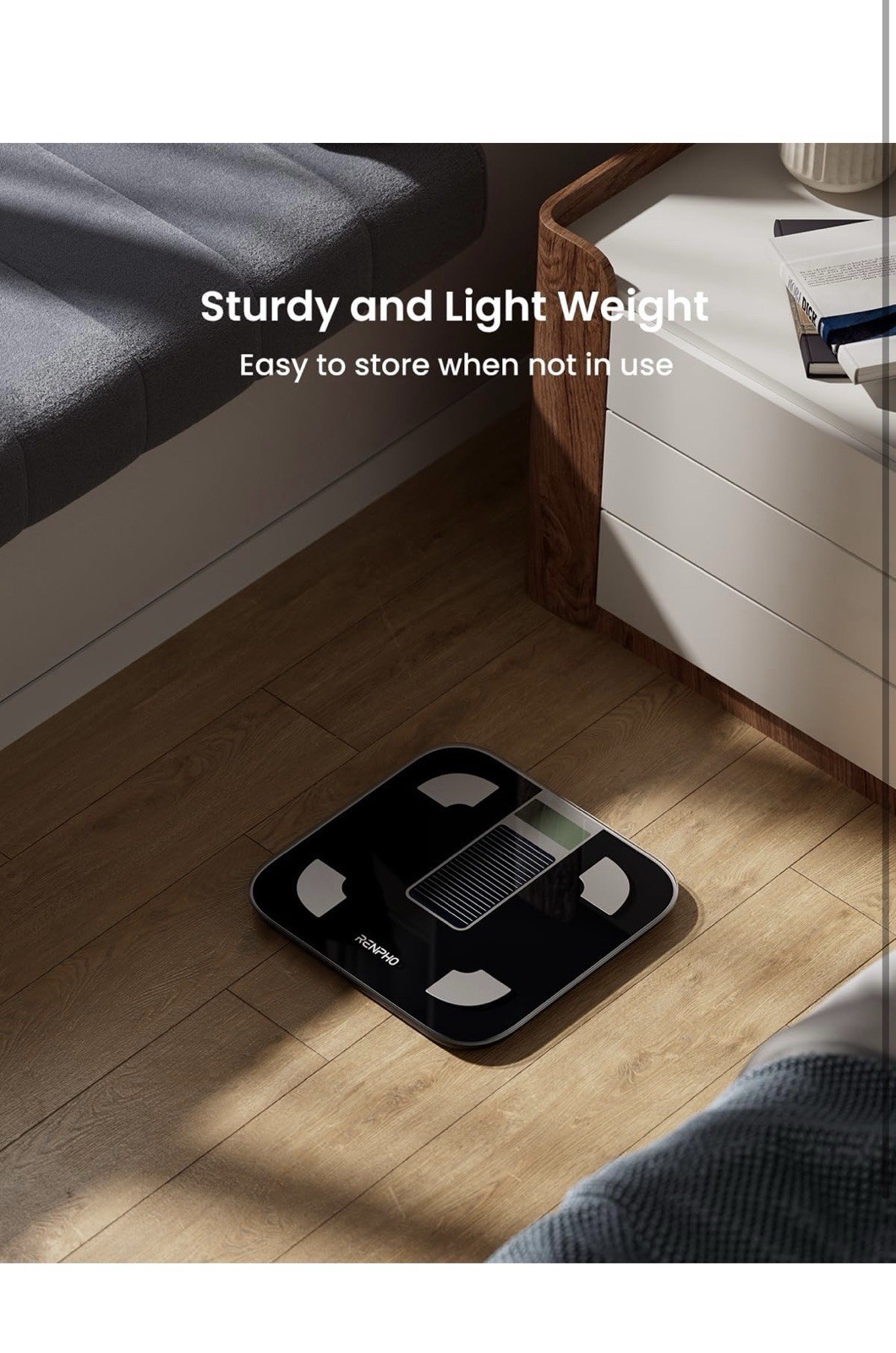 RENPHO Scale for Body Weight Battery-Free Solar Power Digital Bathroom Smart …