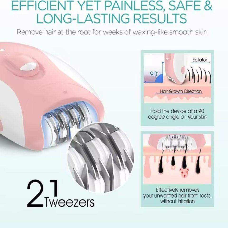 Kemei Women Electric Epilator Hair Removal Facial Bikini Legs Underarm Shaver
