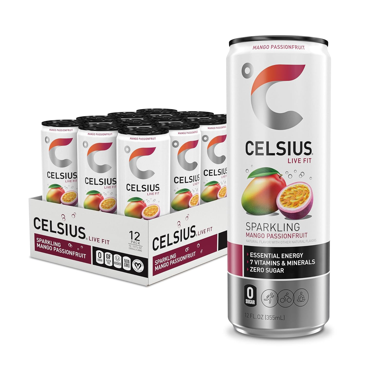 Assorted Flavors Official Variety Pack, Functional Essential Energy Drinks, 12 F