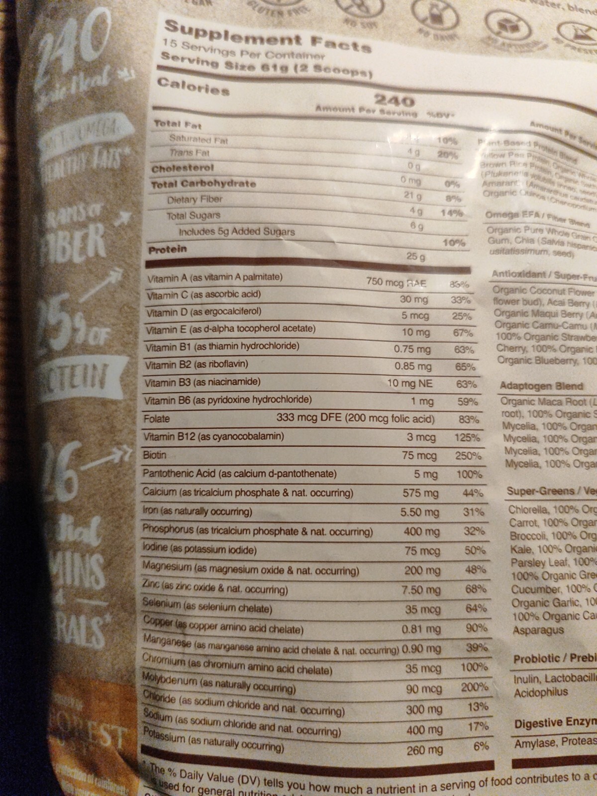 Ka’Chava Chocolate Vegan Protein Shake full meal replacement 32.8 oz exp07/26