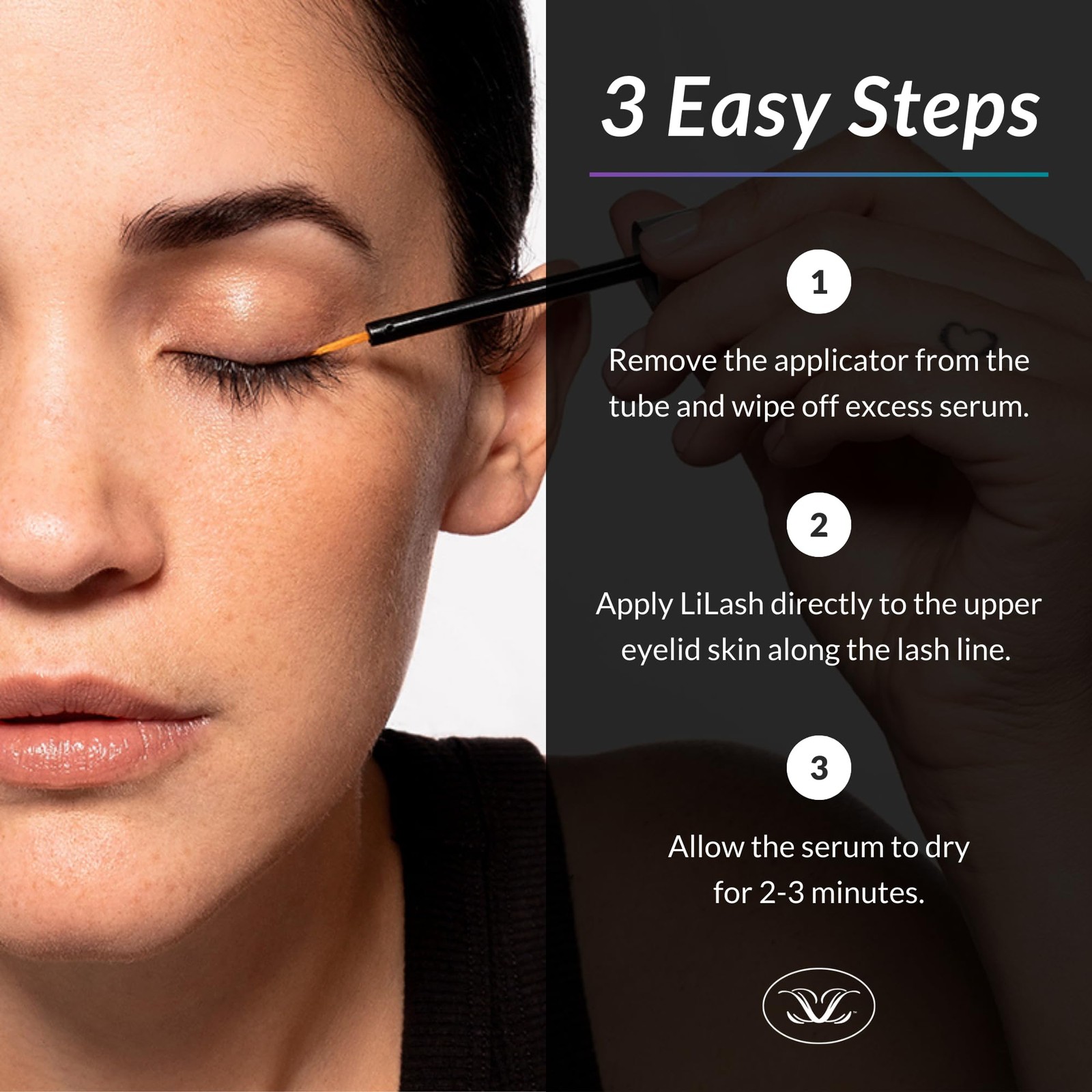 Eyelash Serum LiLash Purified 2mL 90 Day Supply Lash Enhancer Clear Longer Safe
