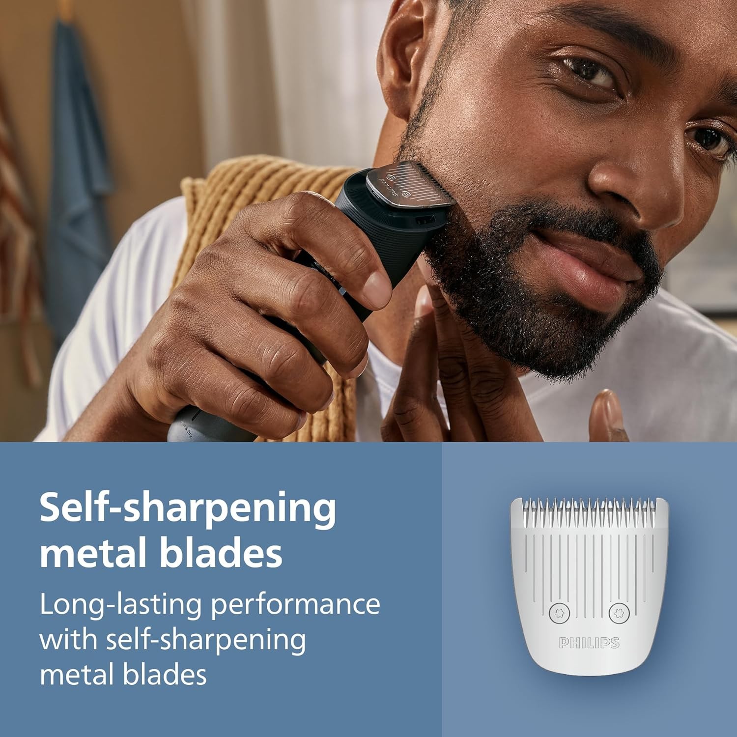 Philips Beard Trimmer 5000 Series, Men’S Face Trimmer, 100% Waterproof Beardsens