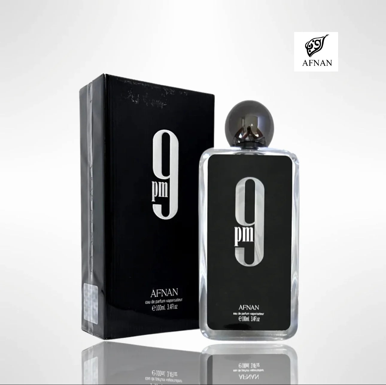 Afnan 9PM Eau De Parfum Spray for Men 3.4 oz 100ml New in Box Authentic