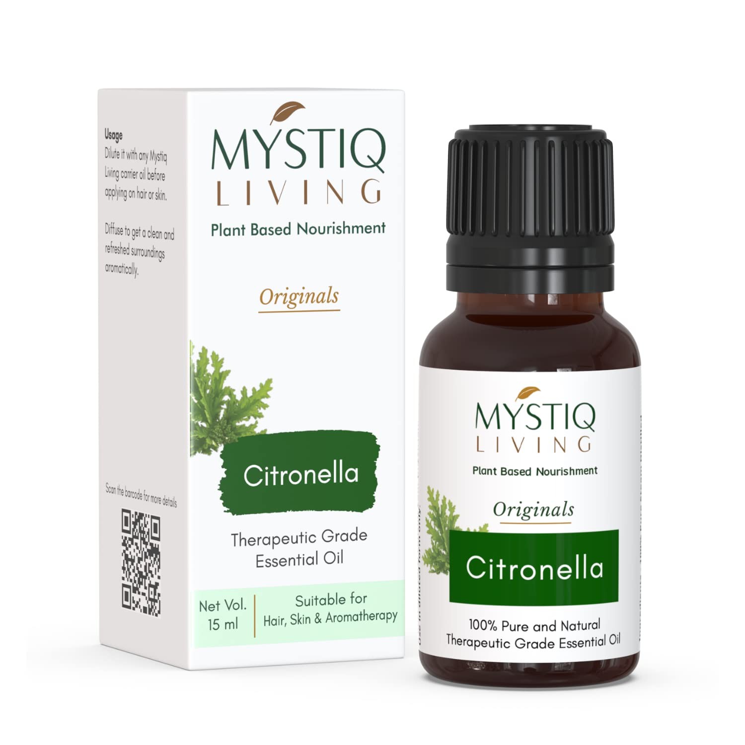 Mystiq Living Citronella Essential Oil For Glowing Skin 15ml