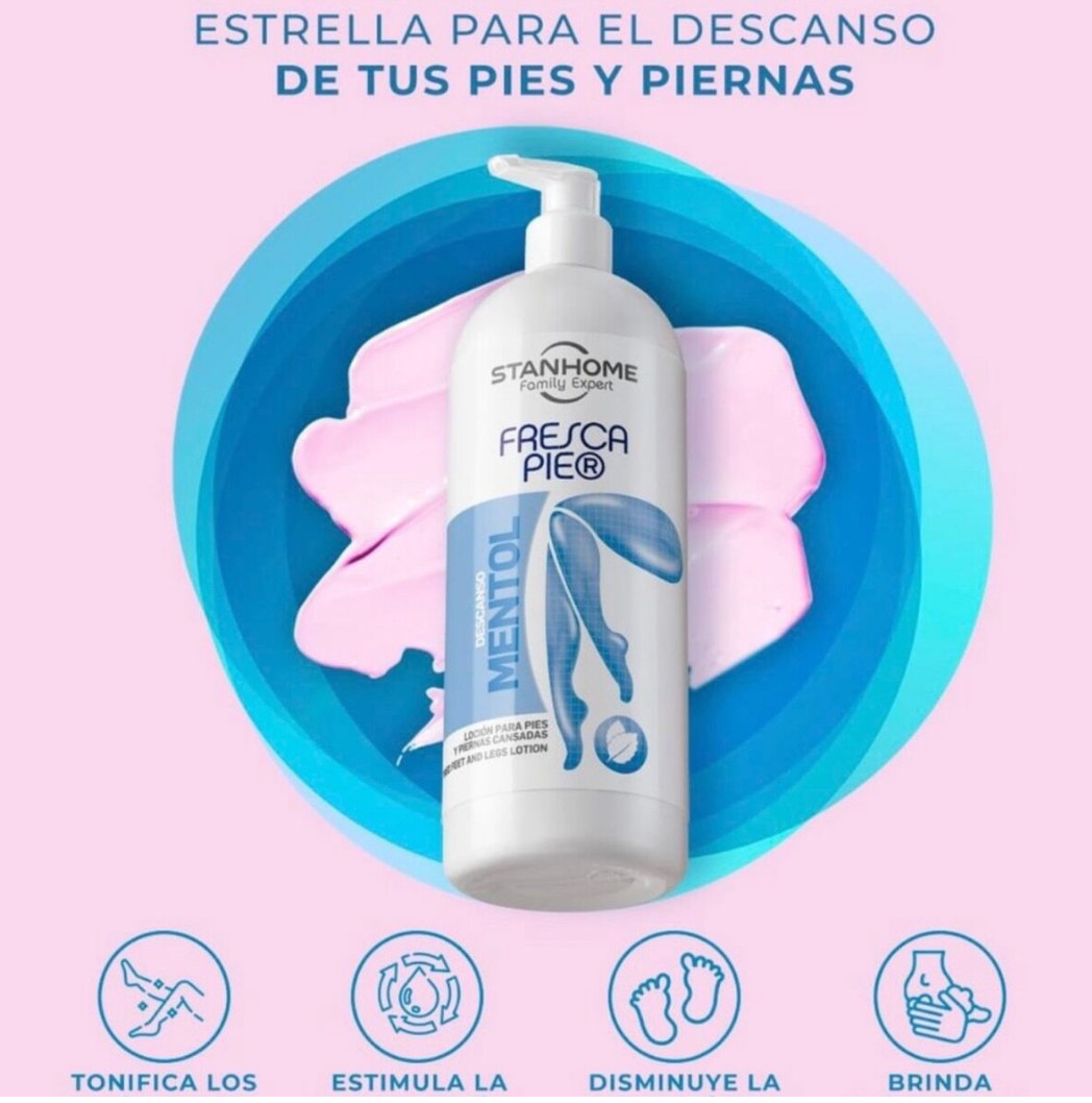STANHOME FRESCA PIE FEET CARE MENTHOL TIRED FEET AND LEGS LOTION 930 ml.NEW!