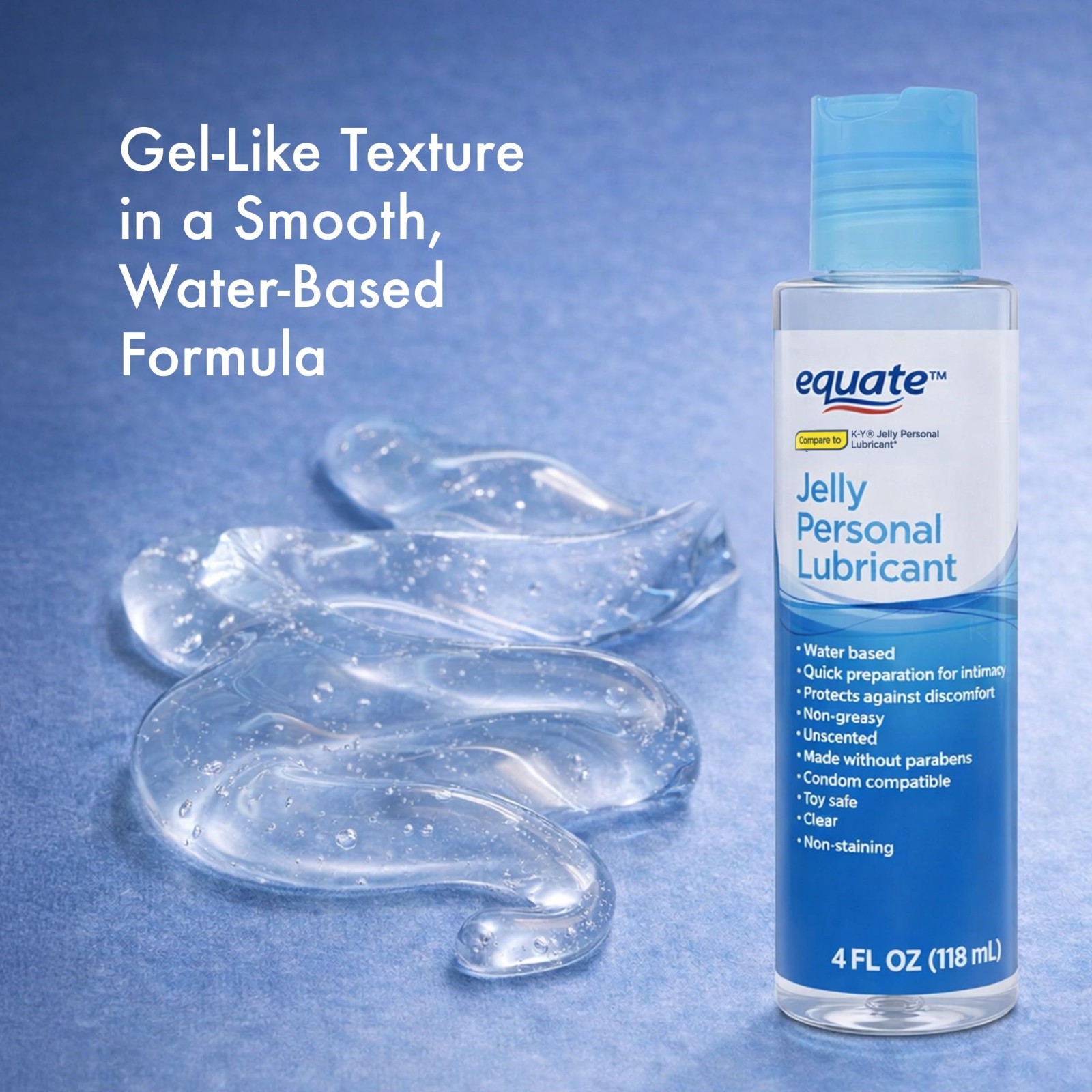 Equate Jelly Personal Lubricant, 4 Fl Oz, Compare to K-Y® Jelly Personal Lubrica