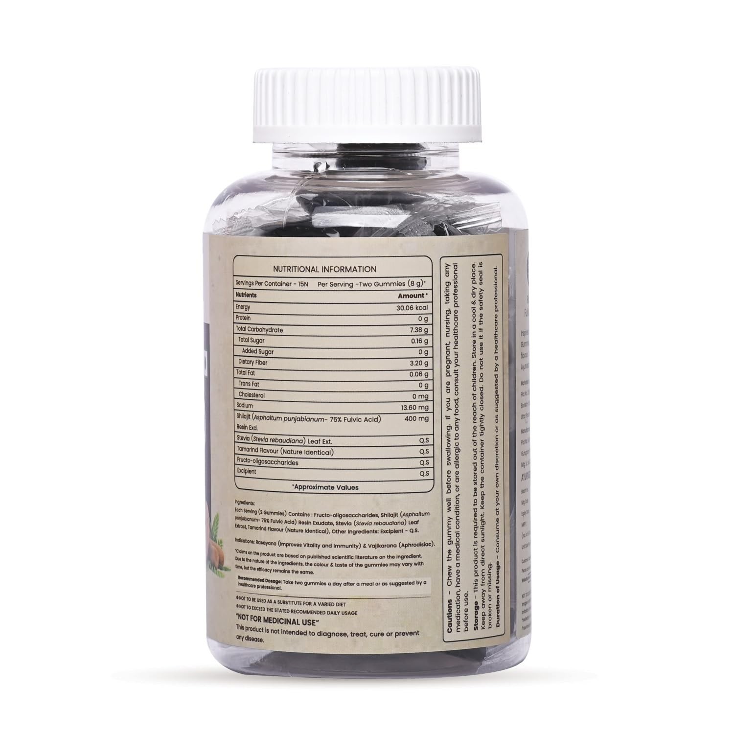 Pure Himalayan Shilajeet (30 Gummies) 200mg Extremley Potent Fulvic Acid Organic