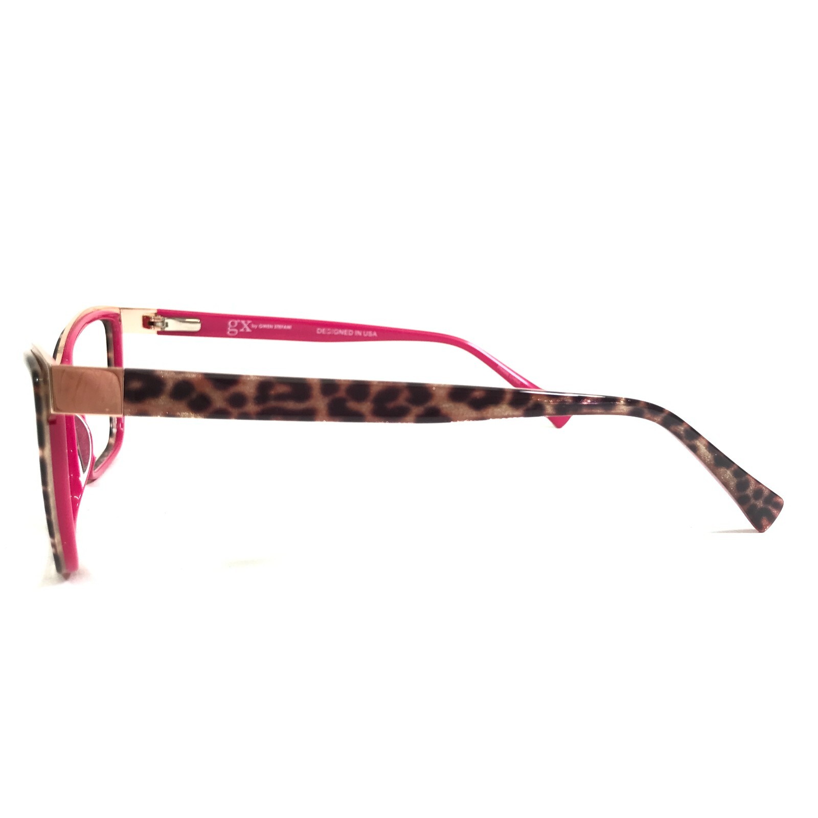 Gwen Stefani Eyeglasses Frames GX082 MUL Brown Tortoise Pink Cat Eye 52-17-135