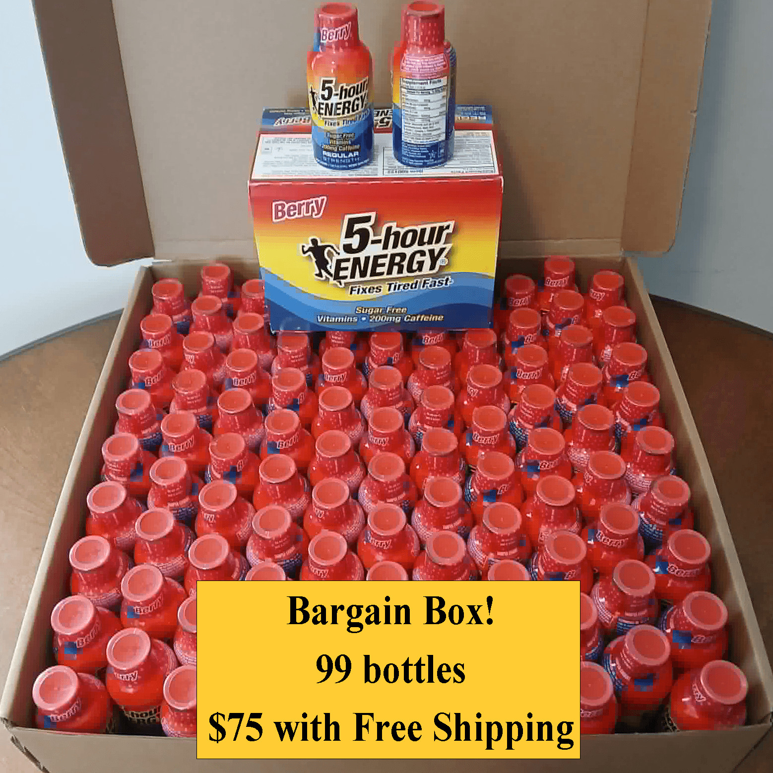 5 Hour Energy Berry Flavor 99 Bottles , Exp: 12/27 and 1/28 (mixed)
