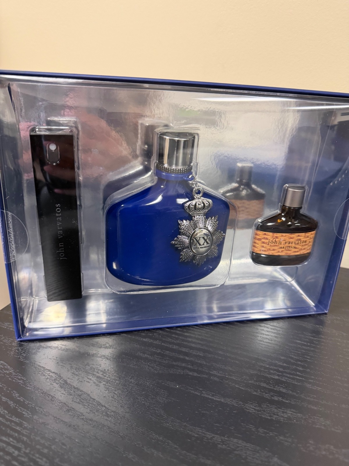 John Varvatos XX Indigo 3 Piece Fragrance Gift Set Cologne for Men NIB