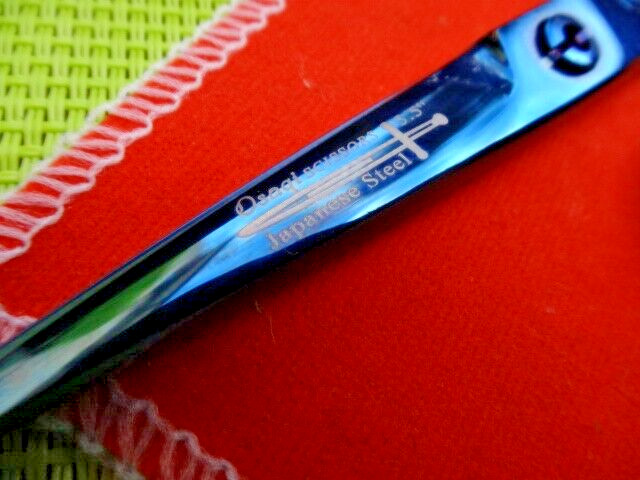 Money Back WRNTY_Titanium 5.5″ BLUE Hairdressing Scissors & Tweezers