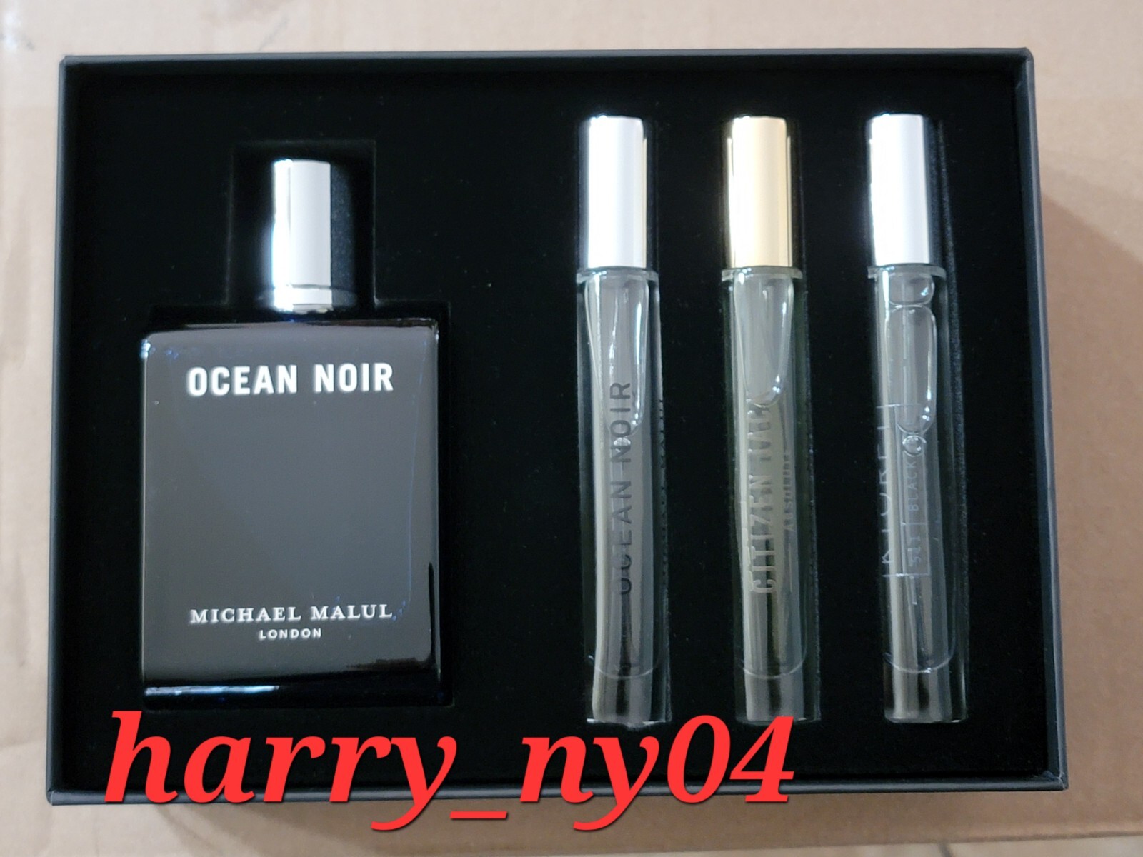 OCEAN NOIR By MICHAEL MALUL LONDON 3.4 oz 100 ML Edp + 3x TRAVEL SPRAY(4PC SET)