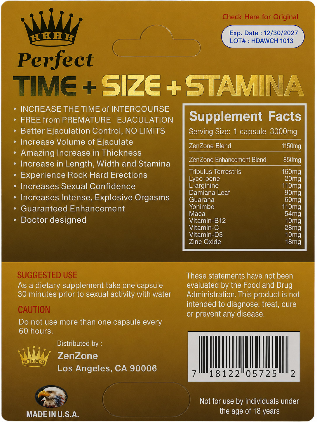 ZenZone Gold 5000K Male 24 Pills